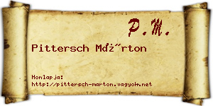 Pittersch Márton névjegykártya
